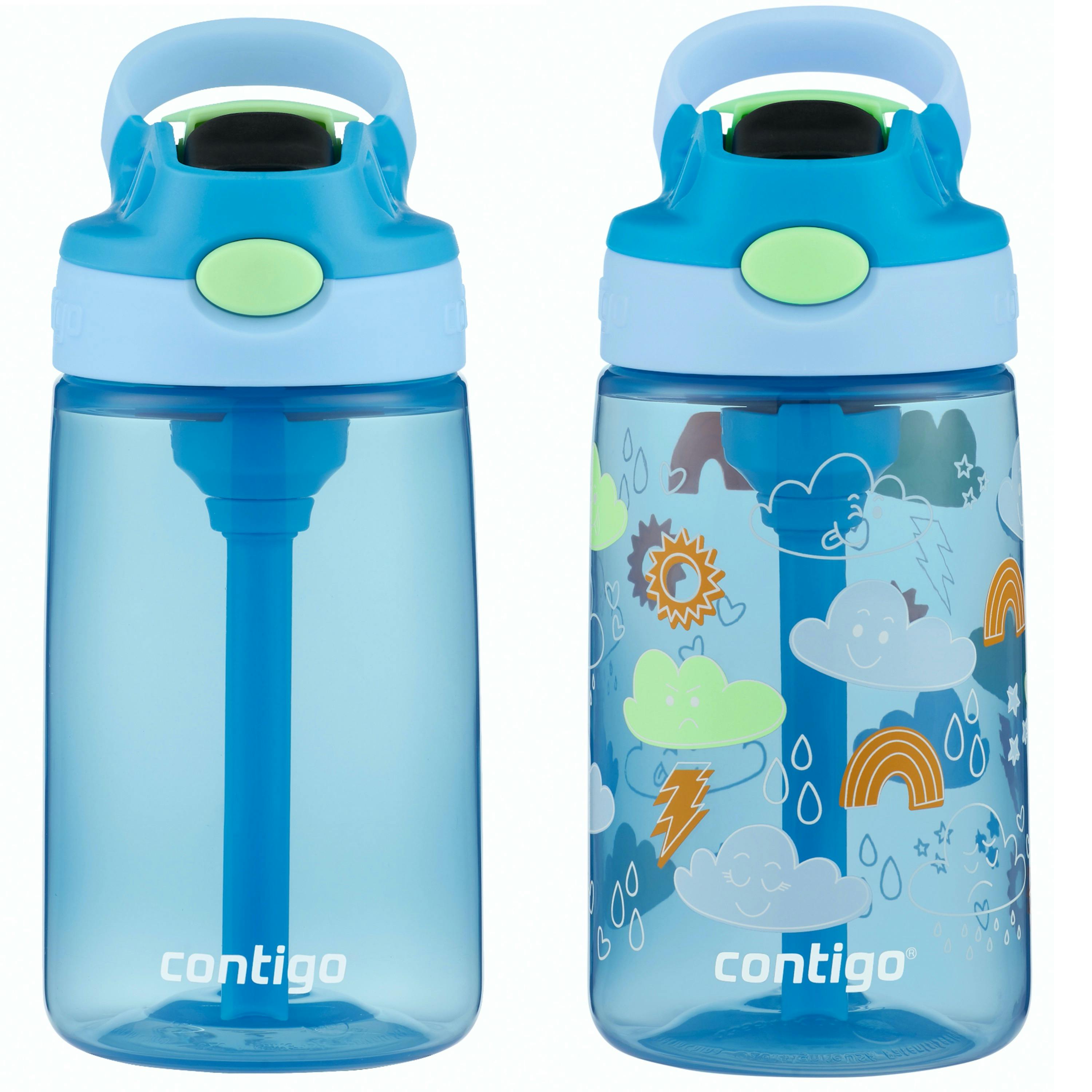 Contigo® Kids Water Bottle with Redesigned AUTOSPOUT® Straw, 14 oz, 2 pack