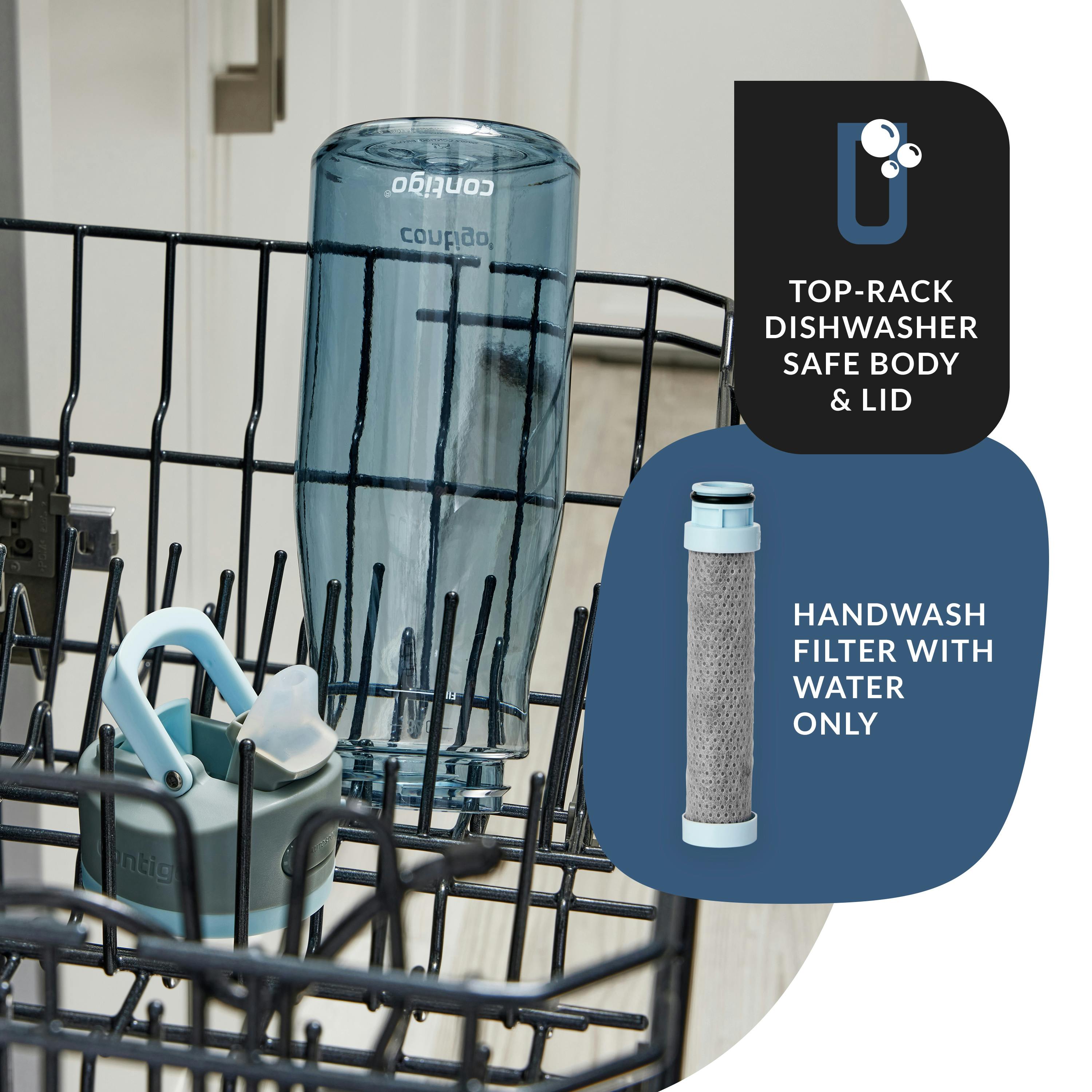 Contigo® Wells Plastic Filter Water Bottle with AUTOSPOUT® Straw Lid, 32 Oz