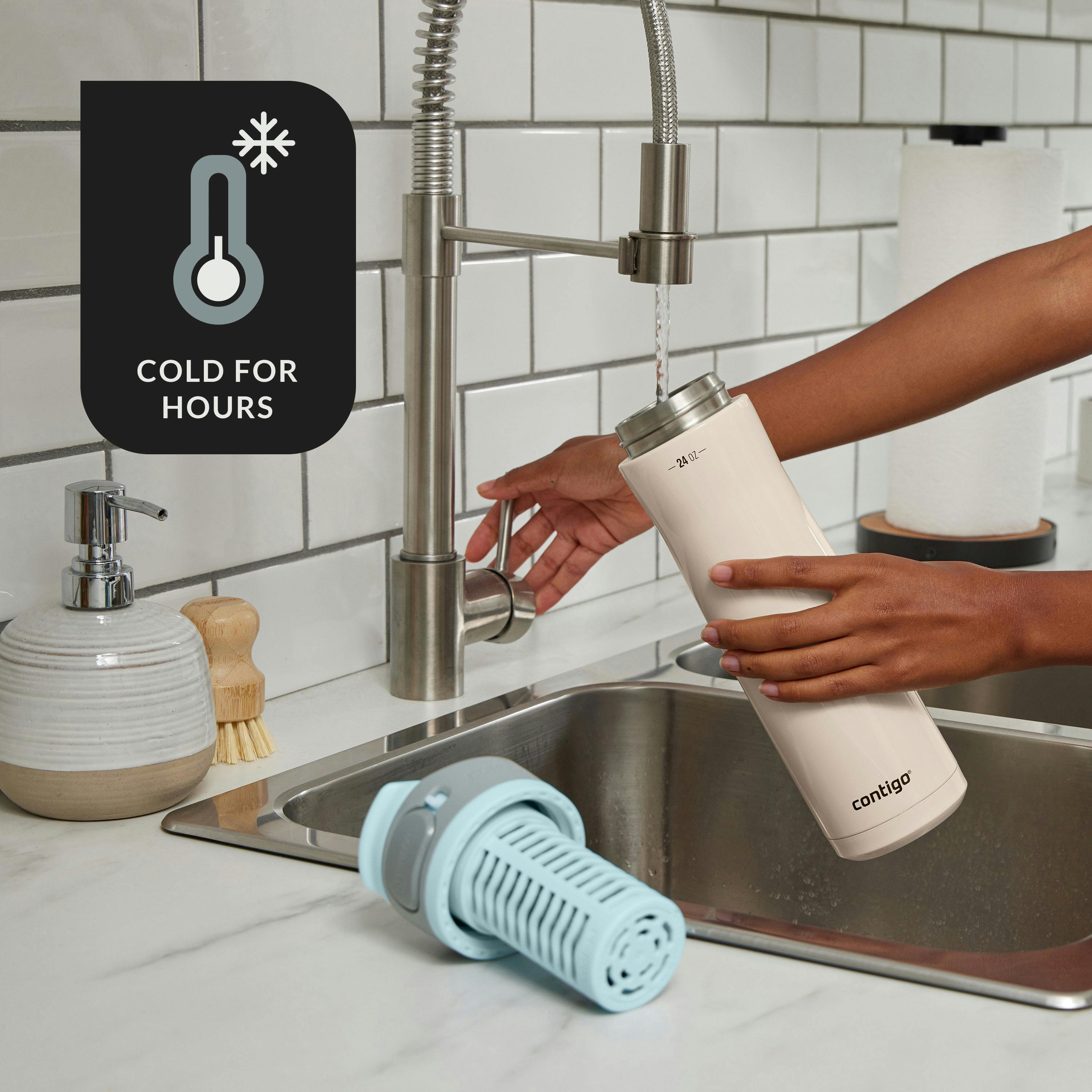 Contigo® Clybourn Chill Freeflow Filtration Stainless Steel Water Bottle with AUTOSEAL® Lid, 24oz